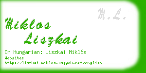 miklos liszkai business card