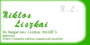 miklos liszkai business card
